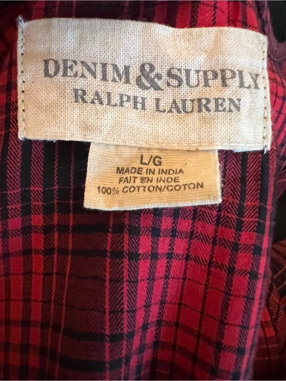 Preppy but Grunge Red and Black Plaid Ruffle Hem Tank Dress size Large - Picture 3 of 3